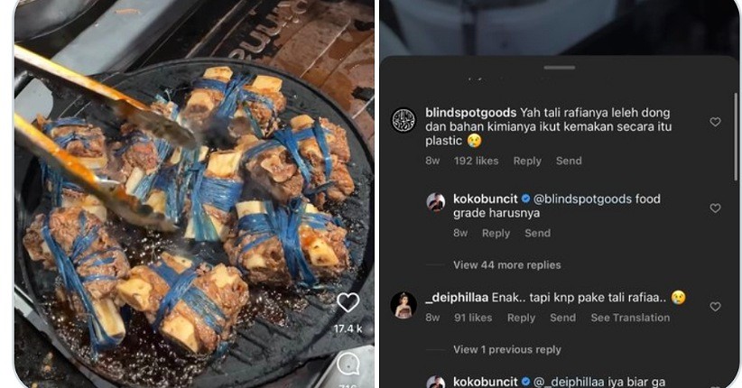 Viral Masak Iga Bakar Diikat Pakai Tali Rafia, Ini Tanggapan Chef 
