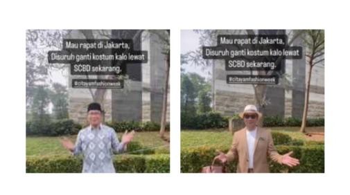 Ridwan Kamil Ikut Pamer Outfit di Lokasi Citayam Fashion Week