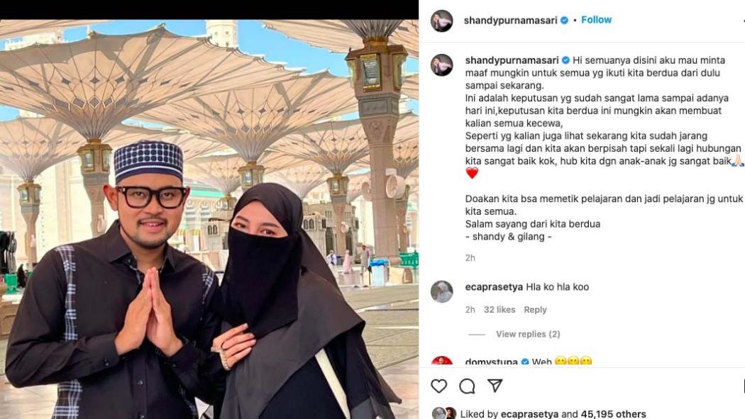 Shandy Purnamasari Singgung Perpisahan dengan Suami: Ini Keputusan Kita Berdua