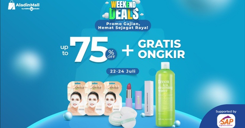 Cuma 3 Hari! Diskon hingga 75% Khusus Skincare dan Makeup hanya di AladinMall by Mister Aladin!