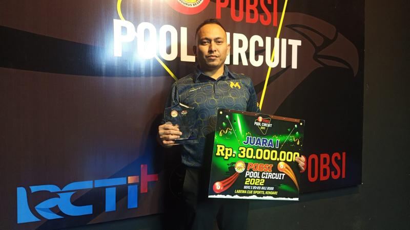 Pebiliar Kalbar Feri Satriyadi Juara POBSI Pool Circuit Seri I Kendari 