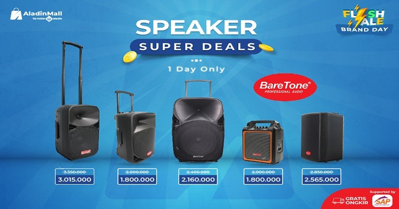 Dengerin Musik Lebih Asyik dengan Baretone Audio, Ada Diskon Kalau Beli di AladinMall by Mister Aladin!