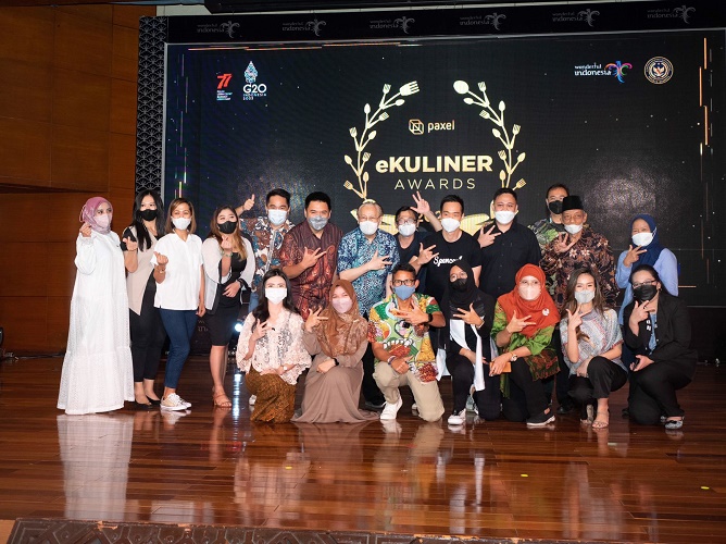 Menteri Sandiaga Uno dan Paxel Beri Penghargaan eKuliner Awards 2022, Bentuk Dukungan  #PulihBersama