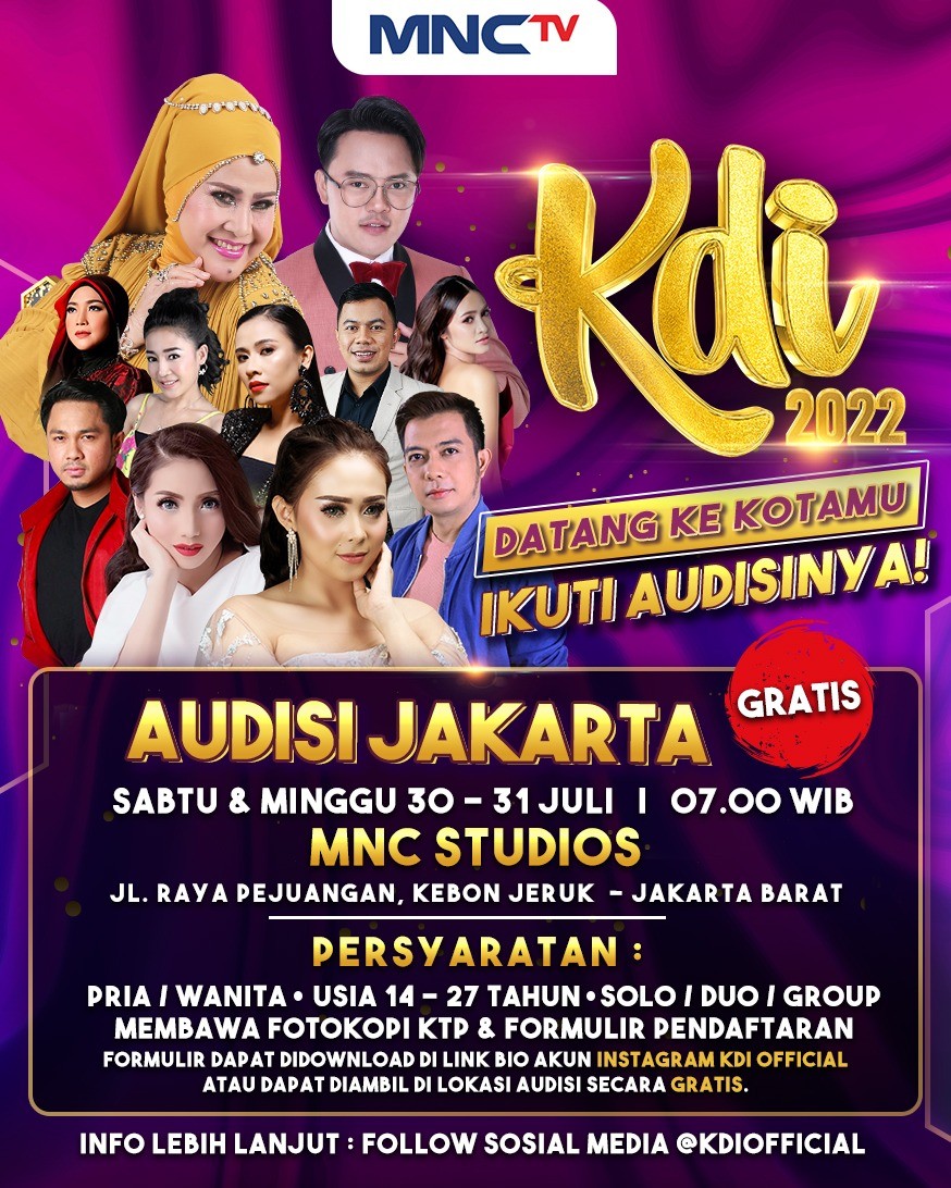 Jakarta! Jadi Kota Terakhir dalam Big Audition KDI 2022, Persiapkan Dirimu