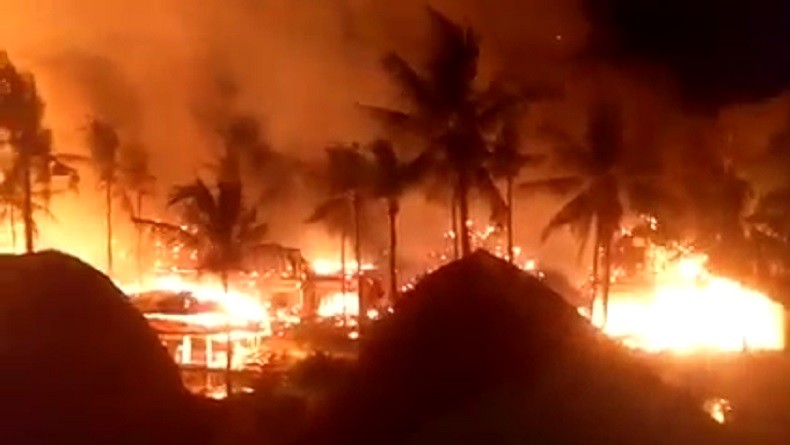 40 Kamar Ludes Dilalap Api di Gili Trawangan, Polres  Turunkan Tim Selidiki Penyebab Kebakaran