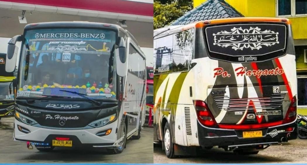 Wajibkan Sopir Sholat 5 Waktu, 200 Armada Bus PO Haryanto Terpasang Tulisan Sholawat