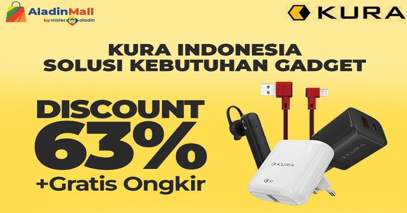 Penuhi Kebutuhan Gadget Anda di Kura Indonesia, Ada Diskon hingga 63 Persen di AladinMall by Mister Aladin!