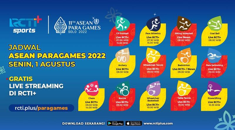 Link Live Streaming ASEAN Para Games 2022 Hari Ini di RCTI+