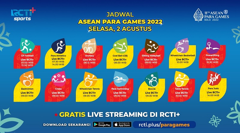 Ini Link Live Streaming ASEAN Para Games 2022 Gratis di RCTI+: Indonesia Berpotensi Tambah Emas