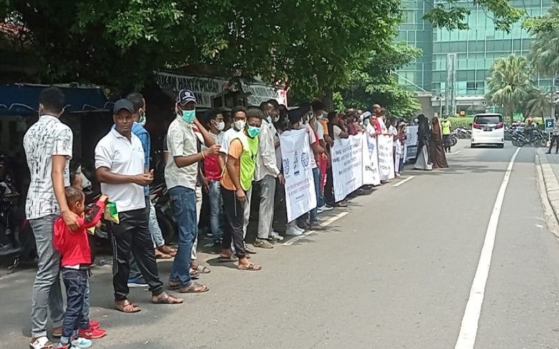 Pengungsi asal Somalia Demo di IOM Medan, Minta Proses Pemindahan ke Negara Ketiga