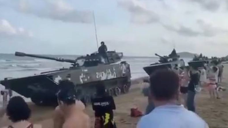 Beredar Video dan Foto, Tank-Tank dan Rudal China Dikerahkan ke Dekat Taiwan