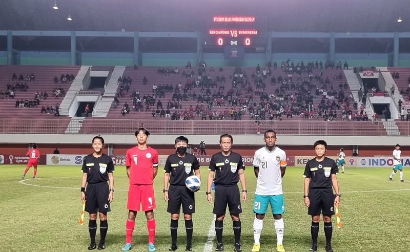 Piala AFF U-16 2022: Indonesia Unggul 6-0 Atas Singapura di Babak Pertama, Nabil Hattrick