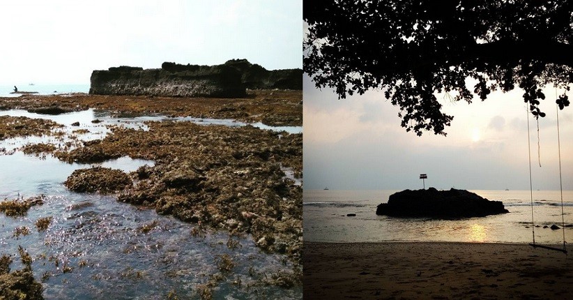Pesona Pantai Guci Batu Kapal Rajabasa, Unik Ada Kisah Kapal yang Dikutuk Jadi Batu