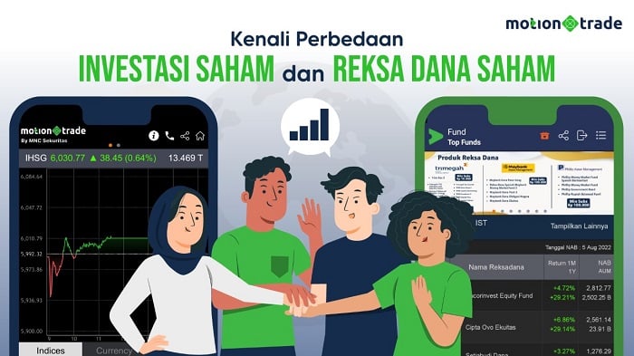 Tips MotionTrade: Kenali Perbedaan Investasi Saham dan Reksa Dana Saham 