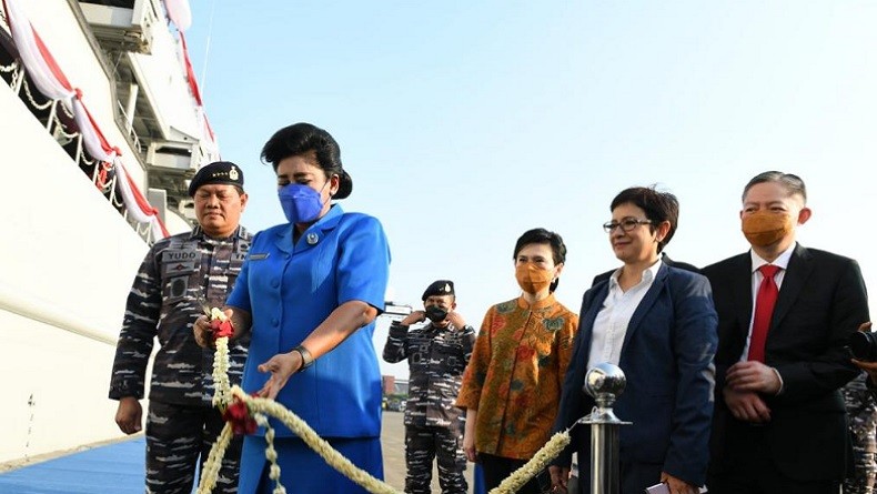 KSAL Resmikan KRI Teluk Calang-524, Kapal Terbaru TNI AL Jenis Angkut Tank