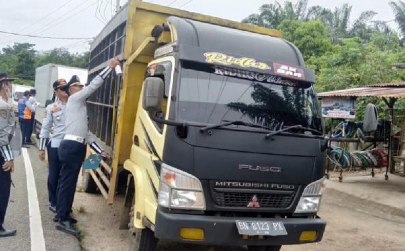 Razia KIR di Babel, 107 Kendaraan Ditilang dalam 4 Hari