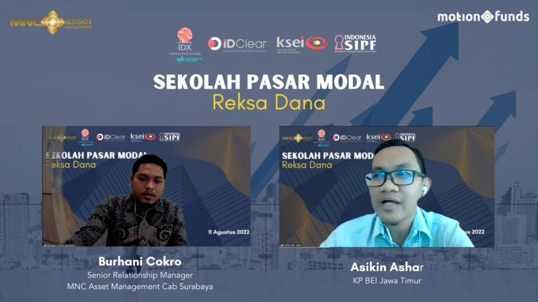 Tingkatkan Literasi Reksa Dana, MNC Asset Menagement dan BEI Jatim Gelar Webinar Sekolah Pasar Modal Reksa Dana