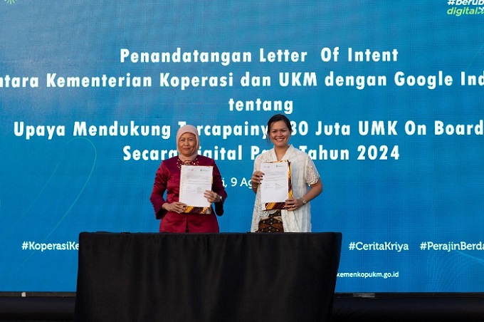 Kemenkop UKM dan Google Kolaborasi Beri Pelatihan Digitalisasi UMKM di 10 Provinsi