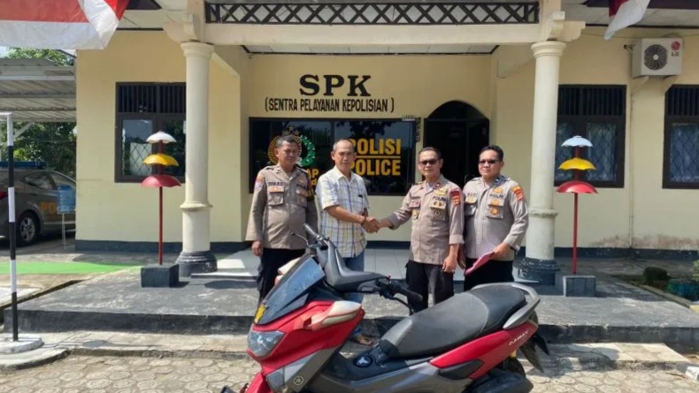Mogok, Motor hasil Nyolong Ditinggal Pelaku Curanmor di Kebun Pisang