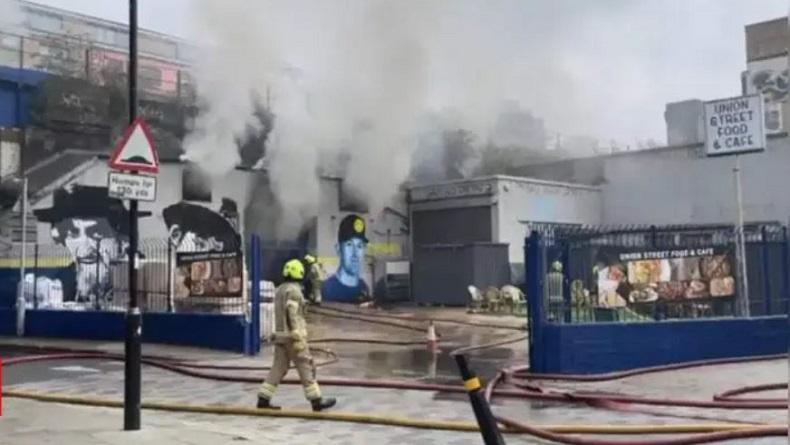 Api Lahap Lengkungan Rel Kereta, 10 Mobil Pemadam Kebakaran Dikerahkan