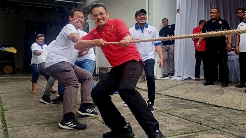 Perindo Gelar Pesta Rakyat, Pengurus DPP Adu Tarik Tambang dengan DPW