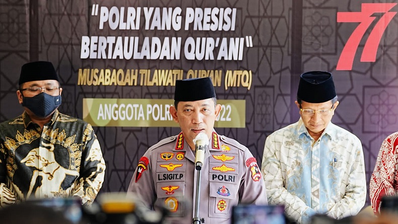 Anugerah MTQ Polri, Kapolri Berharap Terbentuk SDM Unggul Berakhlak yang Diharapkan Masyarakat