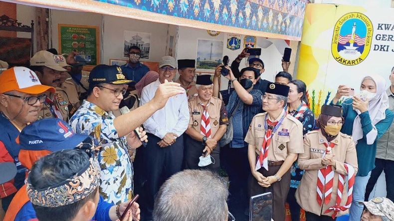 Sambangi Jambore Nasional, Anies Sampaikan Pentingnya Memperkuat Pertemanan