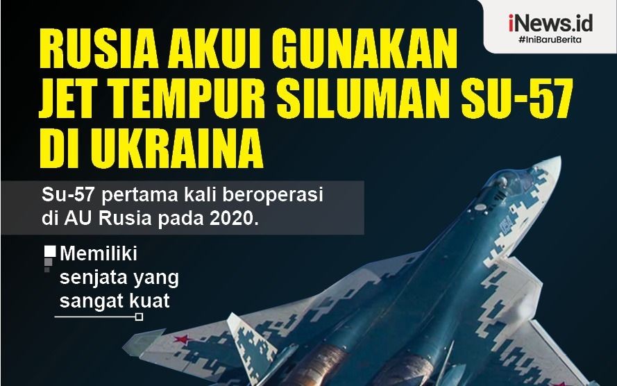  Perang Ukraina Makin Panas, AU Rusia Terima Jet Tempur Siluman Su-57 Baru 