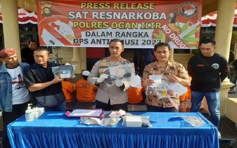 Berantas Narkoba, Polres Ogan Ilir Tangkap 11 Tersangka di Sejumlah Tempat 