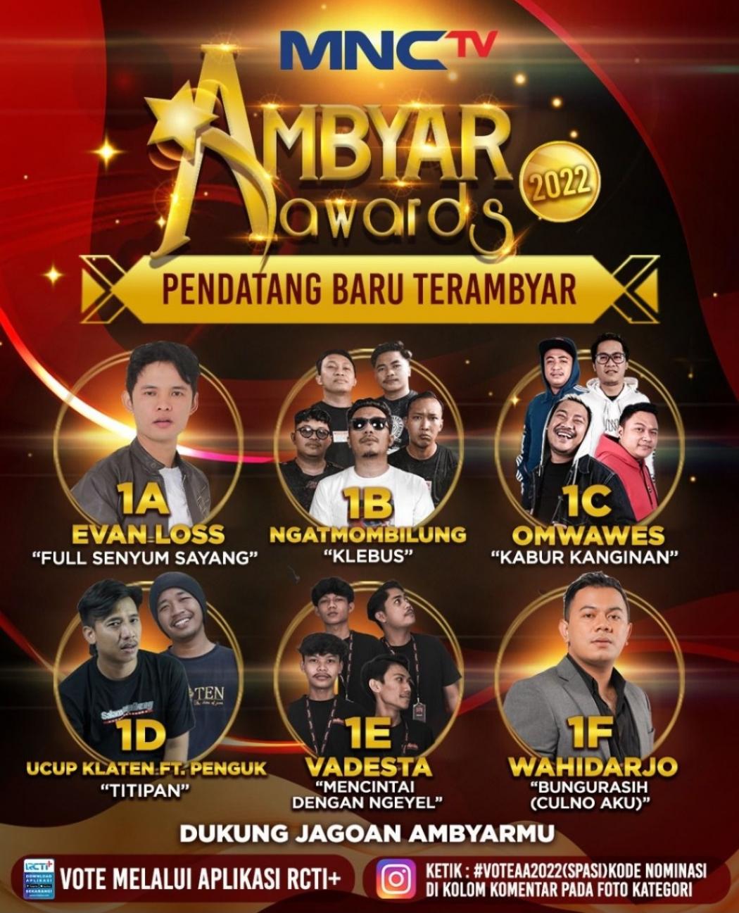 Panas! Pendatang Baru Bersaing di Ambyar Awards 2022