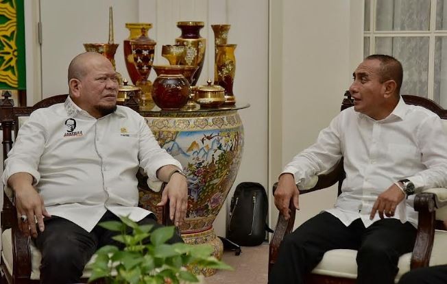 Bertemu Edy Rahmayadi, Ketua DPD La Nyalla Janji Bantu Perjuangkan Pembangunan Bandara Lasondre 