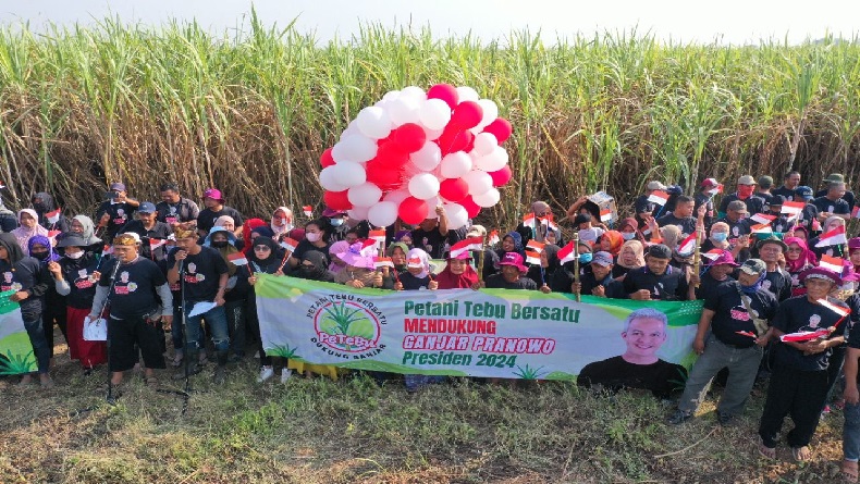 Minta Tidak Ada Impor Gula, Petani Tebu Majalengka Dukung Ganjar Jadi Presiden 2024
