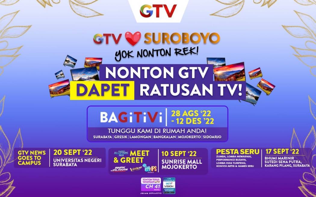 Siap-Siap! Setia Nonton GTV Bisa Dapatkan Ratusan TV Gratis!