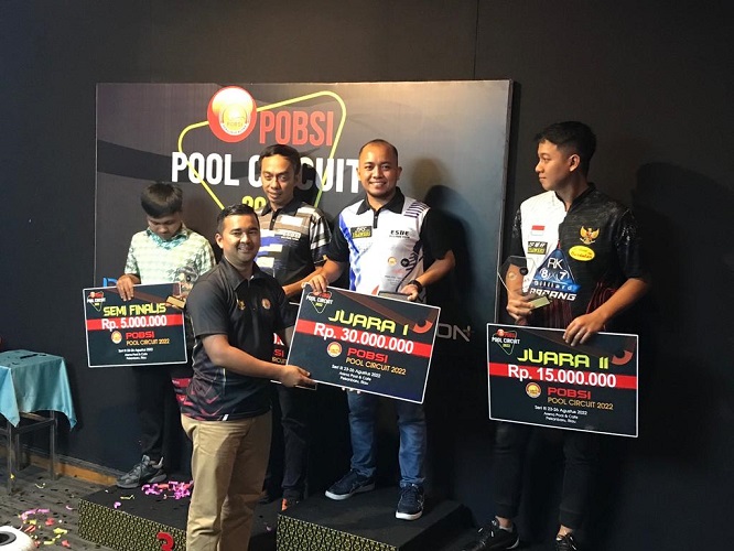 Juara POBSI Pool Circuit Seri III Pekanbaru, Irsal Runner Up Ranking Nasional