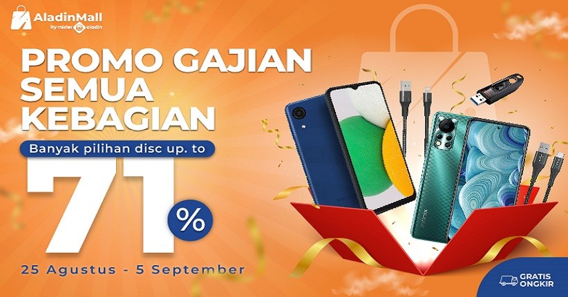 Promo Gajian Semua Kebagian, Ada Diskon Aksesoris Elektronik hingga 71 Persen di AladinMall