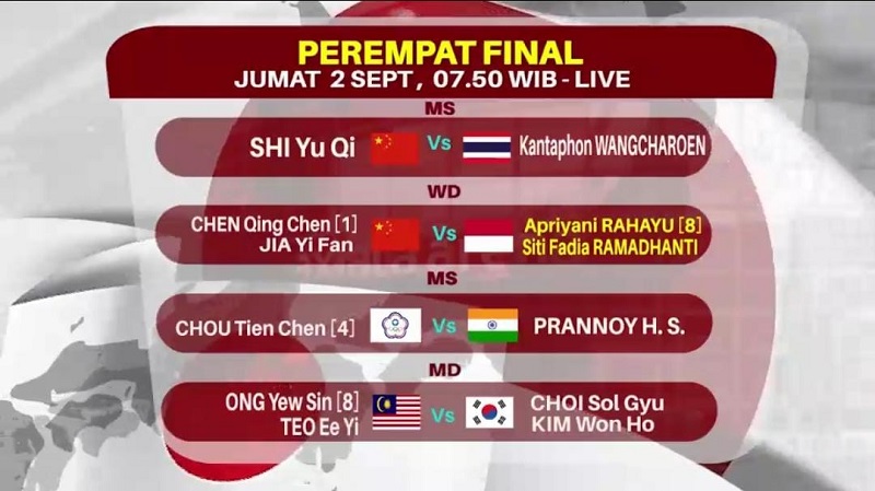 Japan Open 2022 Hari ini: 5 Wakil Indonesia Lolos ke Perempat Final