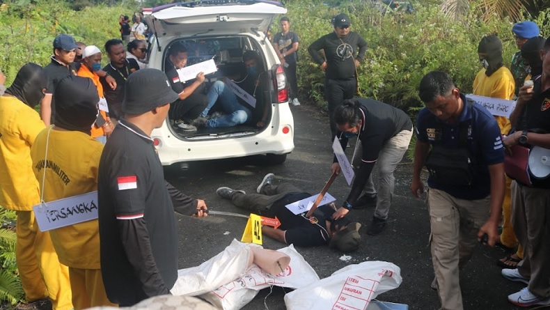 Rekonstruksi Kasus Mutilasi 4 Warga Papua Hadirkan 9 Tersangka, Ada 50 Adegan di 6 TKP 