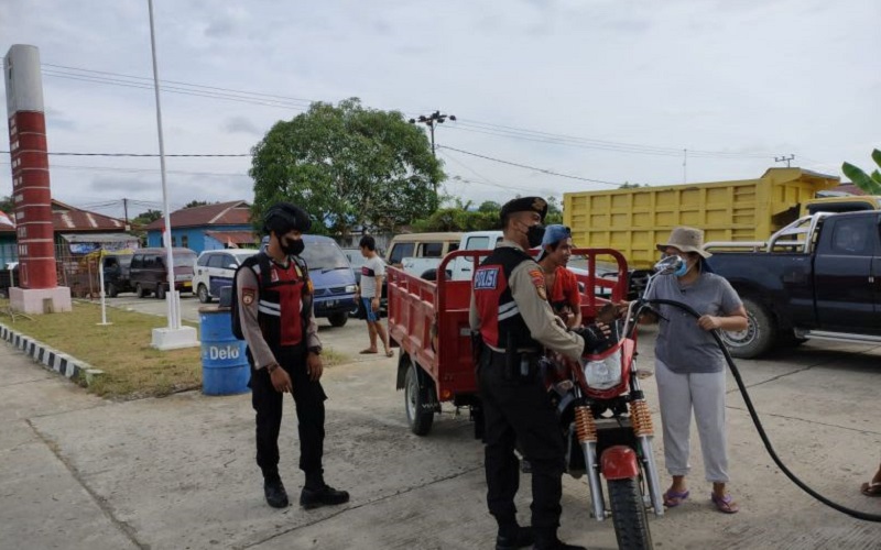 Harga BBM Naik, SPBU di Malinau Kaltara Dijaga Ketat Polisi