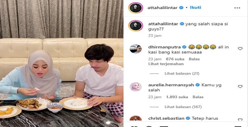 Atta Halilintar Bikin Video Makan Lele Goreng, Benda Berlapis Emas di Atas Meja Malah Jadi Sorotan