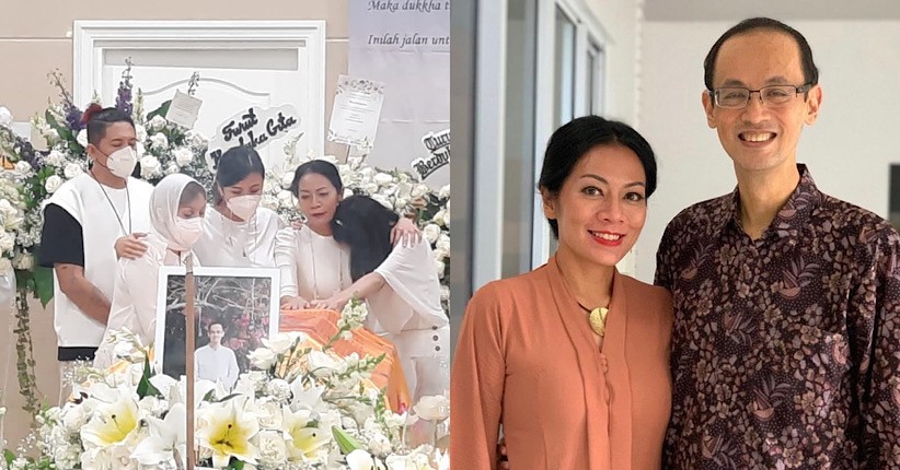 Tangis Dee Lestari Pecah di Upacara Tutup Peti Jenazah Reza Gunawan, Ungkapkan Kalimat Menyentuh