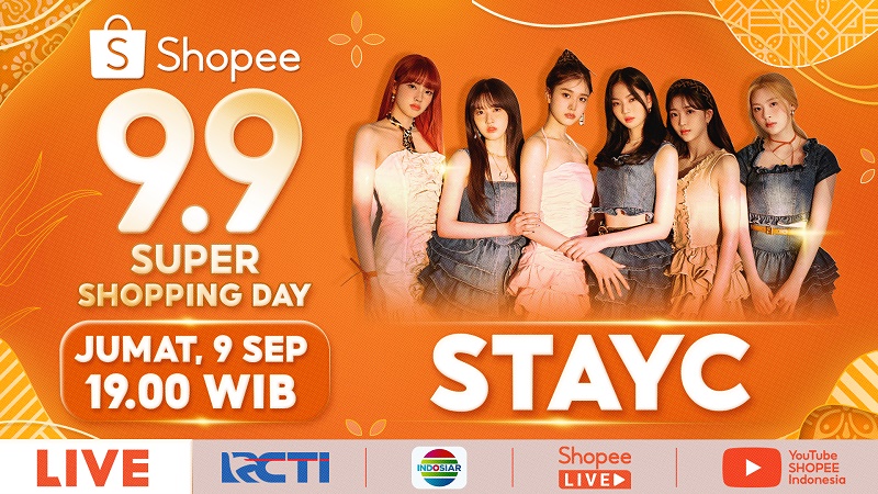 STAYC dan 5 Pasangan Viral Indonesia Siap Hebohkan Panggung Shopee 9.9 Super Shopping Day TV Show