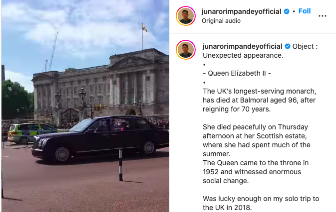 Ratu Elizabeth II Meninggal, Chef Juna Unggah Momen Kenangan saat Bertemu di Inggris