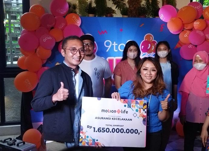 MotionLife Berikan Asuransi Kecelakaan Rp1,65 Miliar di Acara HUT 9to9