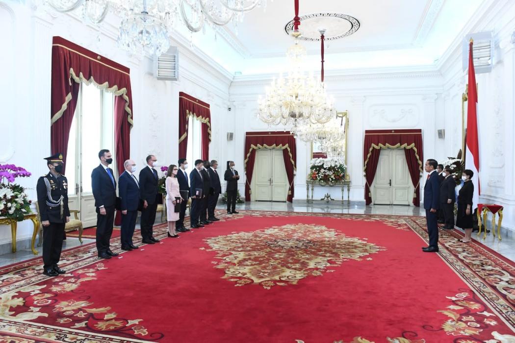 Jokowi Terima Surat Kepercayaan 8 Duta Besar Negara Sahabat