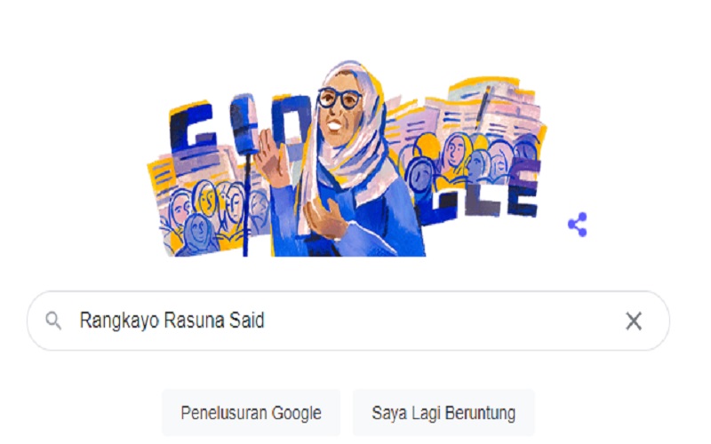 Sosok Rasuna Said di Google Doodle Hari Ini, Pahlawan Perempuan asal Sumatera Barat