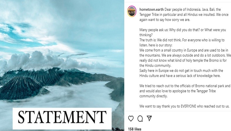 Bule yang Kencing di Gunung Bromo Minta Maaf : Betapa Menyesalnya Kami