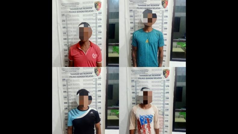 Pencuri dan Penadah Mesin Tambang di Toboali Ditangkap Polisi