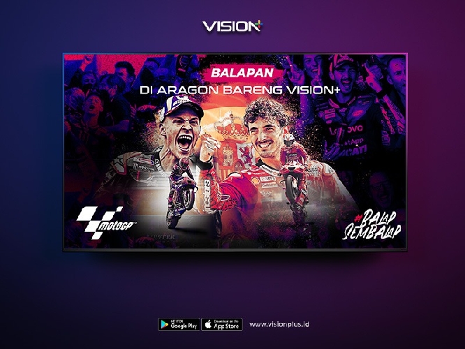 Nonton MotoGP Aragon Live di Vision+, Simak Jadwal Balapan Lengkap di Sini