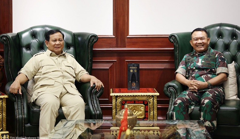 Tindaklanjuti Arahan Jokowi, Prabowo dan KSAD Jenderal Dudung Bahas Pertahanan Teritorial