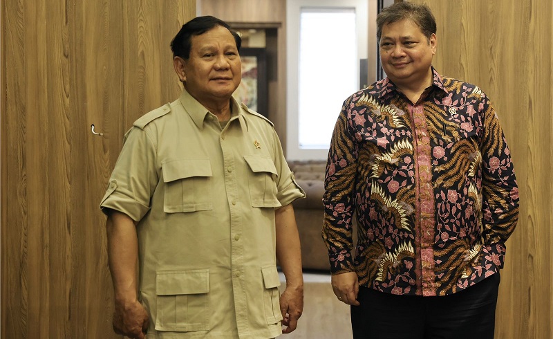 Prabowo Bertemu Airlangga Empat Mata, Ini yang Dibahas